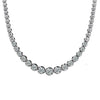 5.5 Carat Diamond 18K White Gold 4-Prong Graduated Tennis Necklace