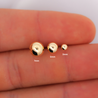 5mm Classic 14K Yellow Gold Ball Stud Earrings In Screw Backs