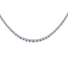 6 Carat Natural Diamond Riviera Graduated Tennis Necklace Platinum 17" 4-Prong