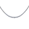 6 Carat Natural Diamond Riviera Graduated Tennis Necklace Platinum 17" 4-Prong