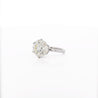 6.29 Carat Diamond 6-Prong Crown Basket Setting 14K White Gold Engagement Ring