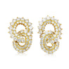 7 Carat Diamond Infinity Clip On Earrings in 18K Gold