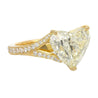 7.29ctHeart Cut K/I1 Diamond Vintage 18K Engagement Ring