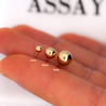 7mm Classic 14K Solid Gold Ball Stud Earrings