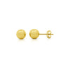 7mm Classic 14K Solid Gold Ball Stud Earrings