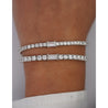 9-5 Carat Round & Emerald Cut Center Lab Diamond Tennis Bracelet in 18K