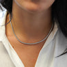 Adjustable 5 Carat Lab Grown Diamond Tennis Choker Necklace