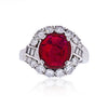 Antique 2.52 Carat No Heat Ruby & Diamond Ring Platinum | J.E. Caldwell & Co. Signed