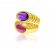 Bulgari Signiert Doppio Pink Tourmaline und Amethyst Ring