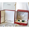 Cartier Must de Tank ref. 2415 Watch On Green/Black Leather With Box & Papers