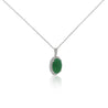 Certified 5.11 Carat Jadeite Jade and Diamond Platinum Pendant Necklace