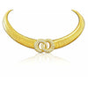 Diamond Interlocking Double Circle Flexible Choker in 18k Gold