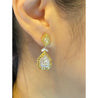 EGL Certified 5.68 Carat Multi Cut White & Yellow Diamond Inverse Dangle Earring