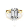 GIA Cert 2.54 Carat E/VS1 Lab Grown Diamond Two Tone Solitaire Engagement Ring