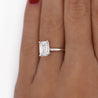 GIA Cert 2.55 Carat Emerald Cut Lab Grown Diamond 14K White Gold Engagement Ring