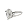 GIA Certified 10.03 Carat Emerald Cut J/VS1 Diamond Platinum Three Stone Ring