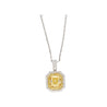 GIA Certified 1.05 Carat Fancy Yellow Diamond Pendant Necklace