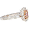 GIA Certified 1.51 CTTW Fancy Light Brown Pink Internally Flawless Diamond Ring