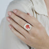 GIA Certified 1.63ct Padparadscha Sapphire & Diamond Ring