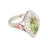 GIA Certified 1.92 carat Brownish Greenish Yellow Marquise Cut Diamond Ring