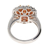 GIA Certified 2.69ct Fancy Orangy Pink Diamond Halo Ring