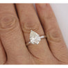 GIA Certified 3.40 I/SI2 Pear Cut Diamond Solitaire 18K White Gold Ring