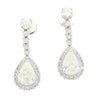 GIA Certified 7.51 Carat Total Pear Cut Diamond Drop Earrings in 18K White Gold