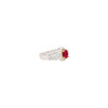 GRS Certified 1.37 Carat Burma Pigeon Blood Ruby & Diamond Ring in 18K Gold