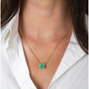 GRS Certified 5.83 Carat Colombian Emerald in 18K Floating Solitaire Necklace