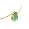 GRS Certified 5.83 Carat Colombian Emerald in 18K Floating Solitaire Necklace