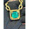 Henry Dunay 19.48 carat Colombian Emerald Necklace in 18k Yellow Gold