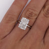 IGI Cert 4.58 Carat Elongated Radiant Cut Lab Diamond 14KW Gold Engagement Ring