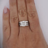 IGI Cert. 3.36 Carat E/VS1 Lab Grown Diamond 3 Band Platinum Engagement Ring