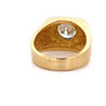 IGI Certified 3.83 Carat G/VS1 Lab Grown Diamond 18K Gold Matte Mens Ring