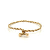 Interlocking Rope Chain Bangle Bracelet in 14k Yellow Gold