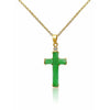 Jade Kreuz Pendant in 18k Massivgold