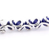 Lapis Lazuli Ball and Diamond 18K White Gold Choker Necklace Signed BIBIGI