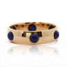 Lapis Lazuli Flush Set 18K Gold Bangle Bracelet