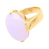 Mid-20th Century "Gumps" Signed 23.94 Carat Lavender Jade and Yellow Gold Ring