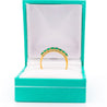 Natural 1/2 Carat Emerald Wedding Band Ring in 14K Gold