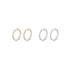 Natural 1.2 Carat Diamond Inside-Out Hoop Earrings 14K Gold