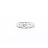 Natural 1.30 Carat Round-Brilliant Diamond Three Stone Ring in 14K White Gold