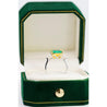 Natural 3.76 Carat Colombian Emerald and Trillion Cut Diamond 3-Stone Ring in 18K Gold