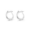 Natural 4/10 CTTW Diamond Hoop Earrings in 14K Solid Gold