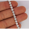 Natural 5 Carat Diamond Bezel Tennis Bracelet in 14K White Gold