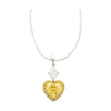 Natural GIA Certified 2.02 Carat Fancy Yellow Diamond Heart Platinum Necklace