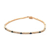 Natural Marquise Blue Sapphire & Diamond Tennis Bracelet in 18k Rose Gold