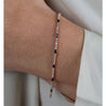 Natural Marquise Blue Sapphire & Diamond Tennis Bracelet in 18k Rose Gold