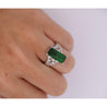 Platinum 3.19 Carat Indicolite Tourmaline & Diamond Vintage Filigree Ring Size 6