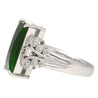Platinum 3.19 Carat Indicolite Tourmaline & Diamond Vintage Filigree Ring Size 6